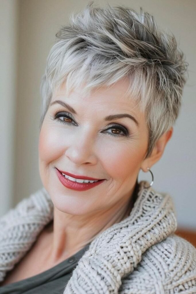 Volumized Layered Pixie Cut