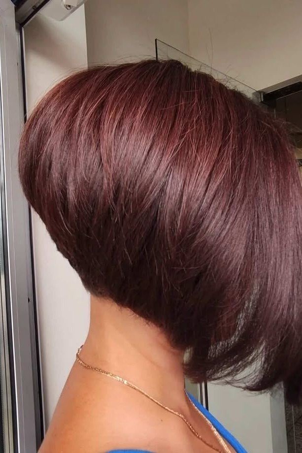 Warm Mahogany Tapered Bob
