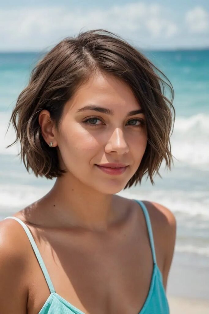 Wavy Beach-Inspired Bob