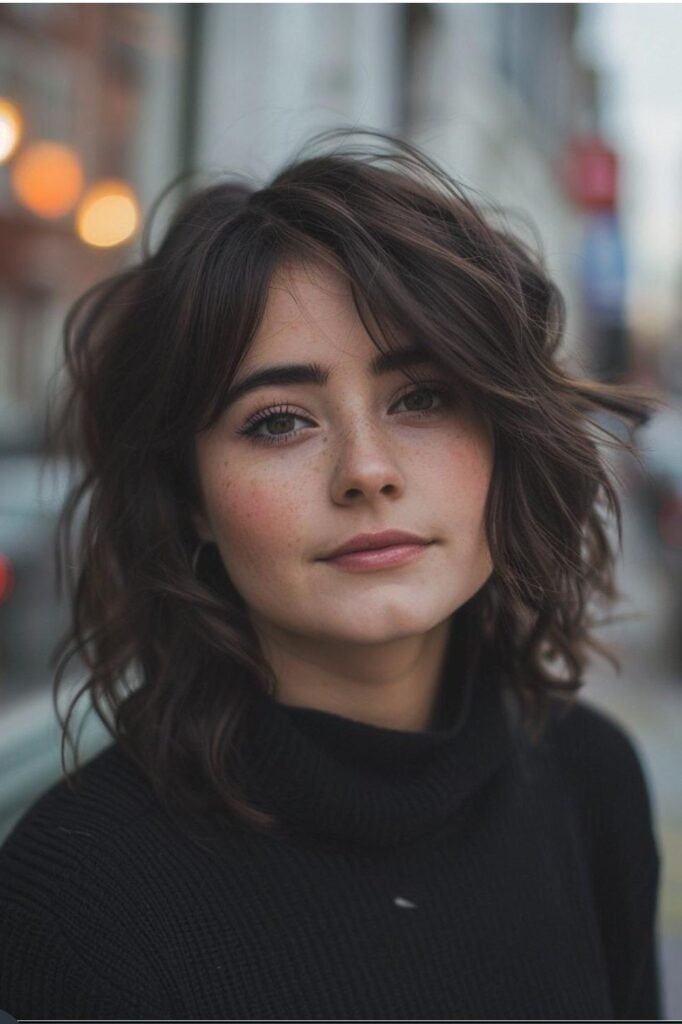 Wavy Brown Mid-Length Cut with Soft Layers