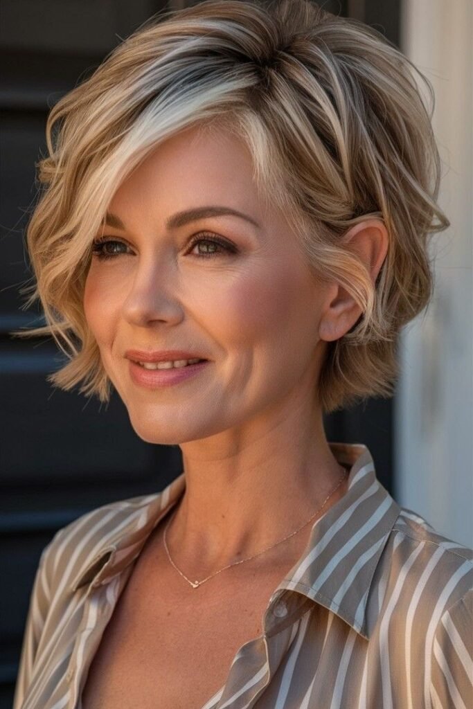 Wavy Layered Bob