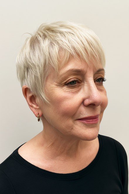 Wispy Blonde Pixie Cut