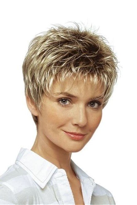 Wispy Layered Blonde Pixie