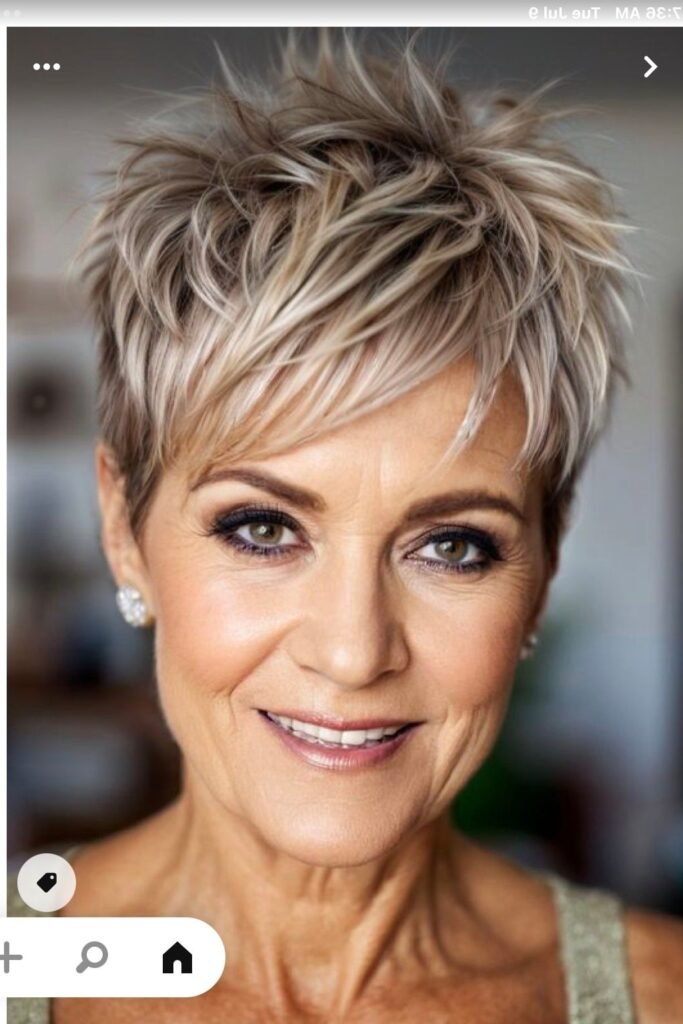 Wispy Layered Pixie with Crown Volume
