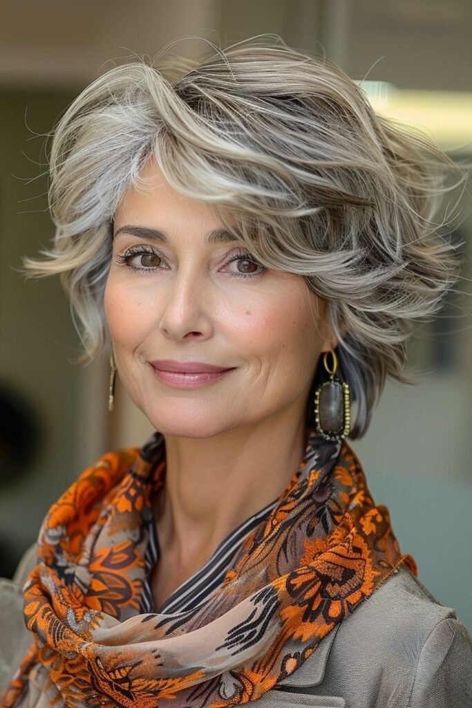 Choppy Layered Bob with Textured Waves
