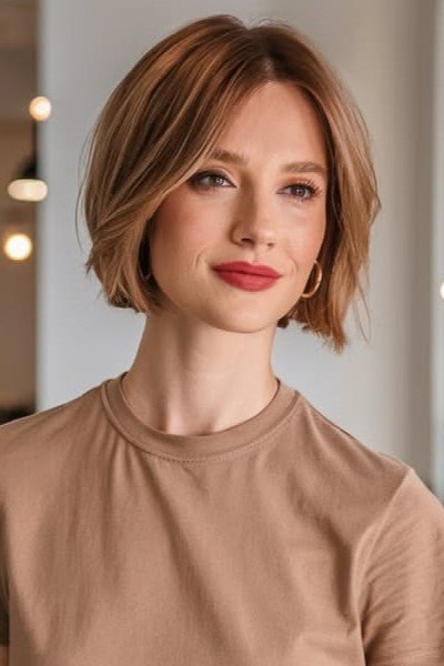 Classic Chin-Length Bob with Center Part