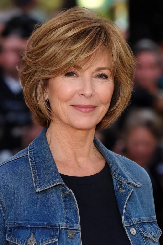 Classic Rounded Bob with Soft Fringe