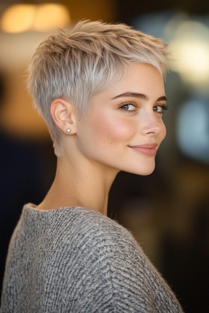 Cropped Pixie with Textured Top