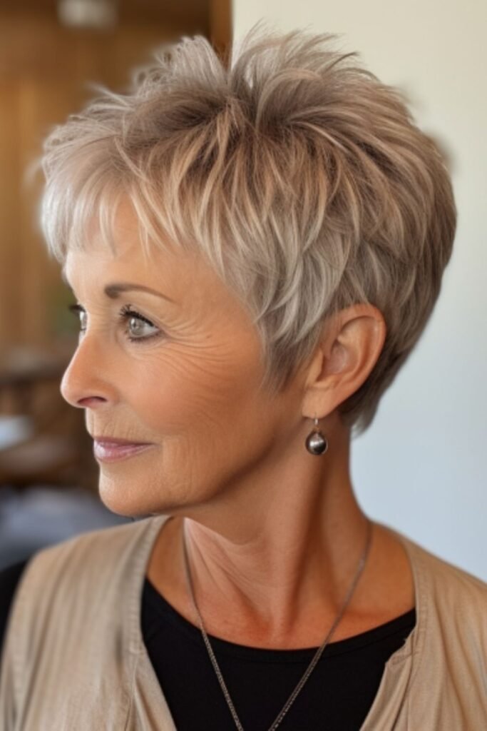 Feathered Textured Pixie Cut
