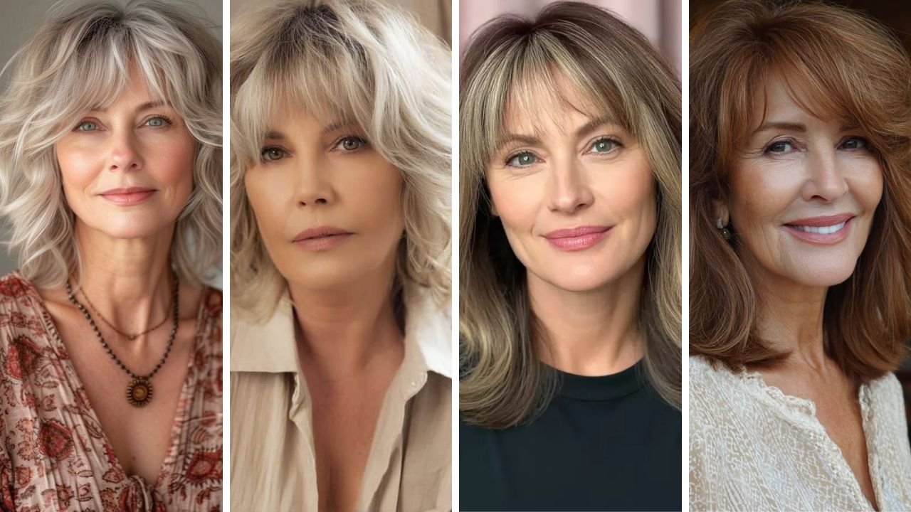 20 Hairstyles for Women Over 60 with Bangs That Boost Volume and Confidence