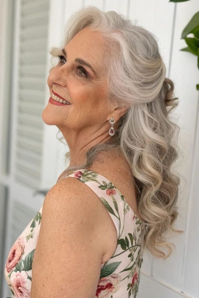 Half-Up Half-Down Voluminous Curls