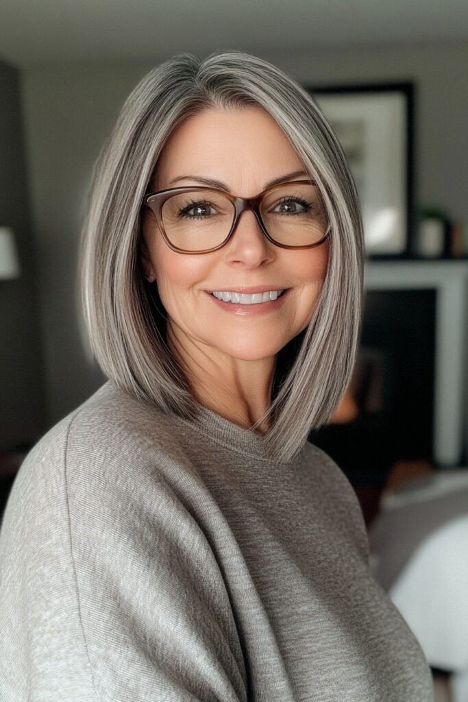Short Layered Hair with Face-Framing Bangs
