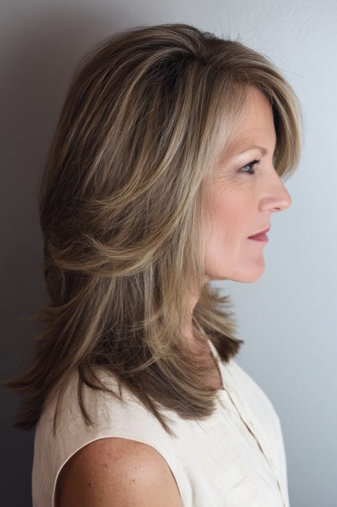 Long Layered Hair with Face-Framing Highlights