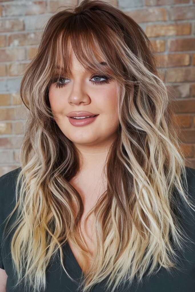 Long Layered Hair with Face-Framing Highlights
