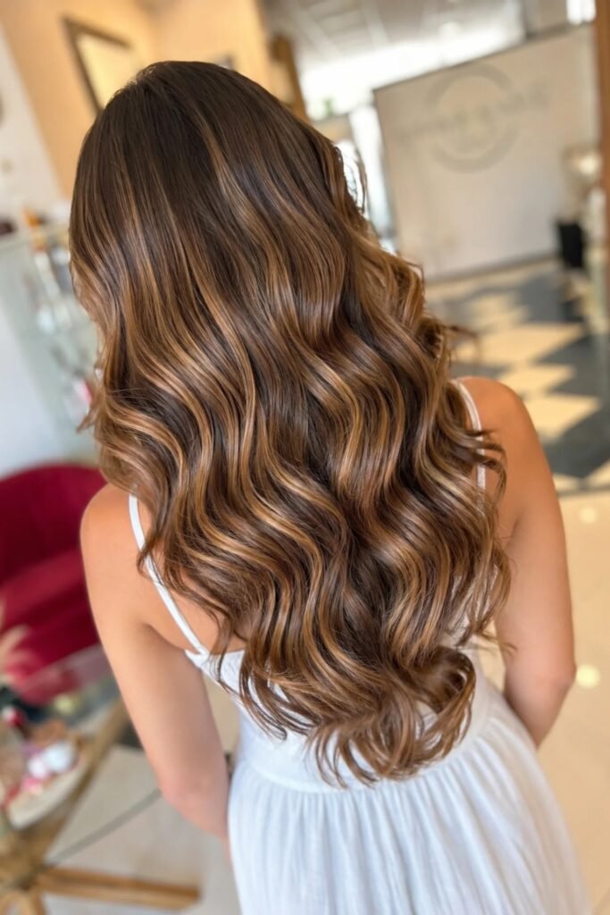 Long Wavy Hair with Dimensional Highlights