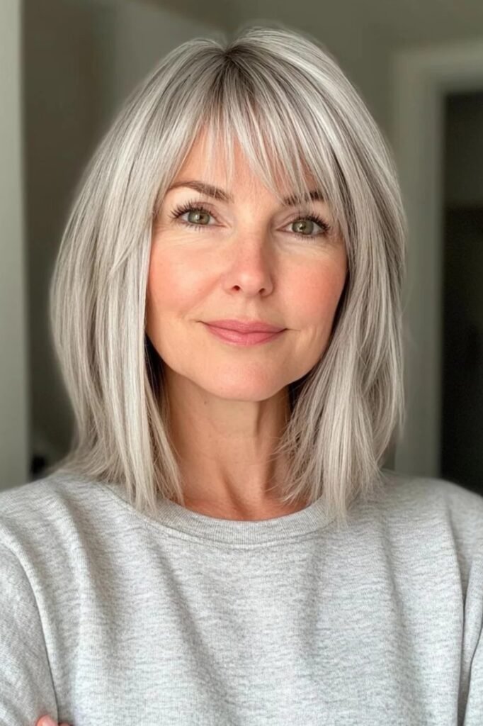 Medium Layered Cut with Wispy Fringe