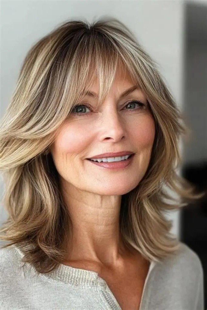 Medium Layered Shag with Wispy Front Fringe