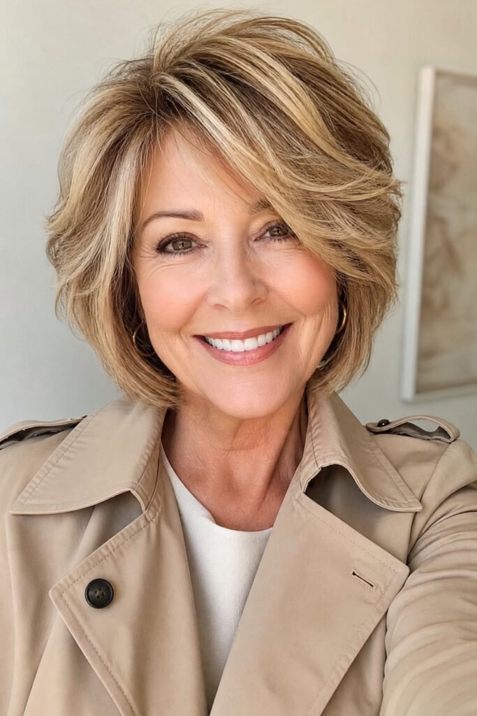 Modern Layered Bob with Face-Framing Layers