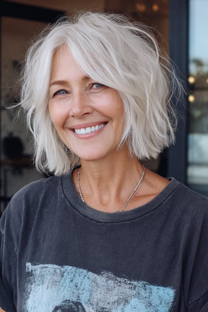 Piece-y Textured Bob with Center Parting