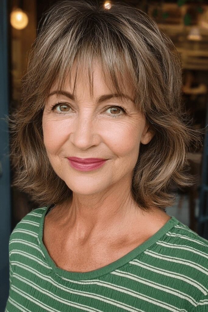 Shaggy Bob with Textured Bangs
