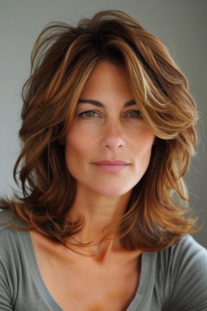 Shaggy Medium-Length Haircut with Soft Layers