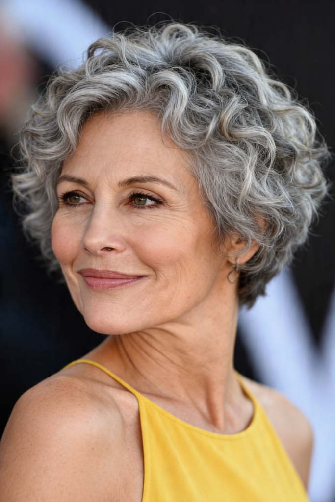 Short Curly Bob with Soft Waves