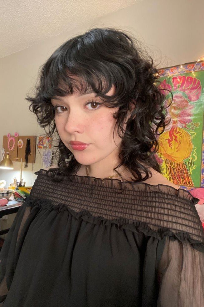 Short Curly Shag with Soft Waves