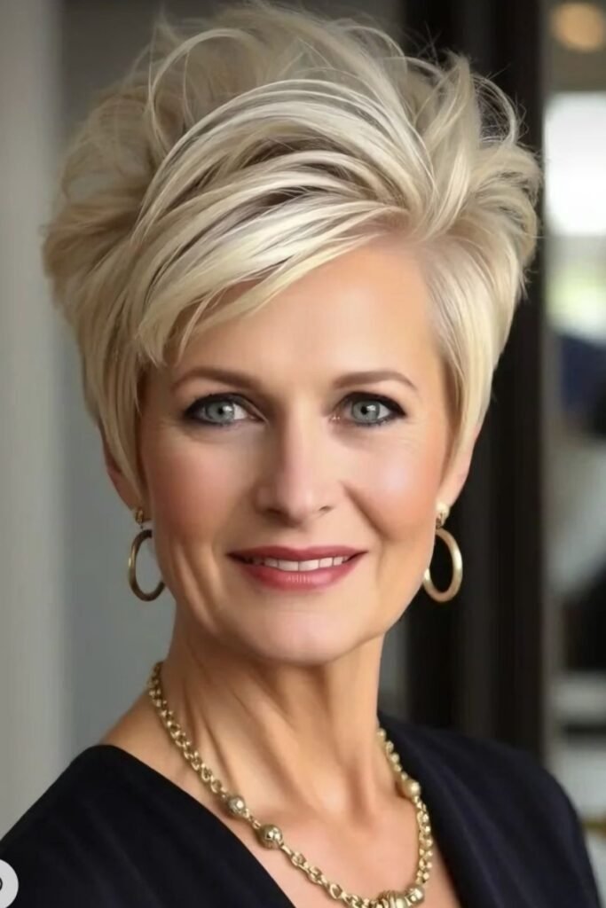 Short Layered Pixie with Wispy Bangs
