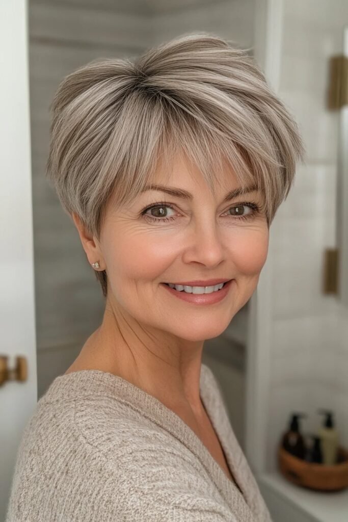 Short Pixie Cut with Soft Textured Bangs