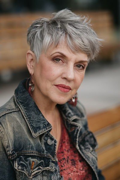Short Textured Choppy Cut
