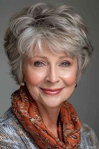 Short Textured Shag with Soft Side Swept Bangs