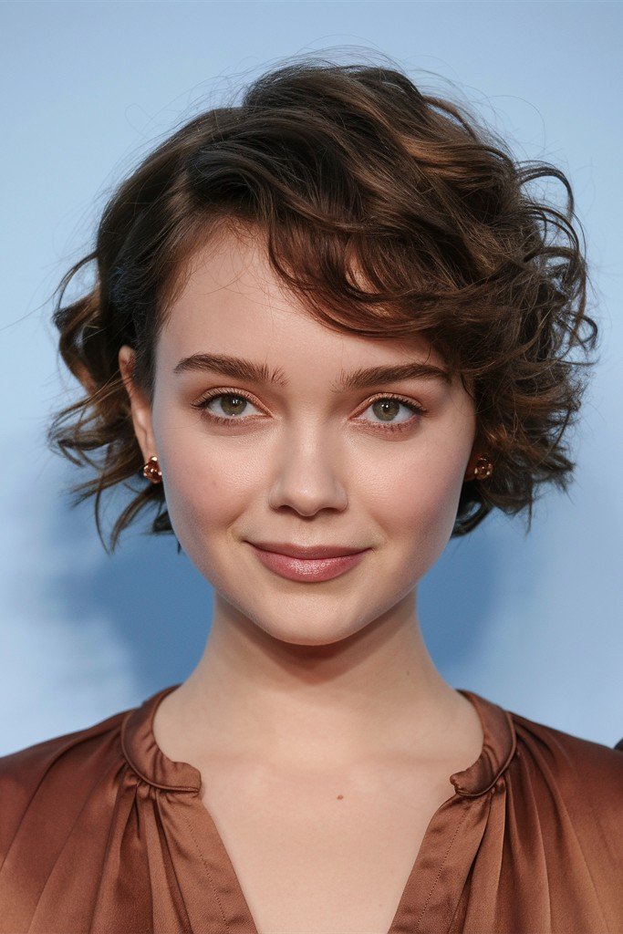 Short Wavy Pixie Bob with Soft Texture