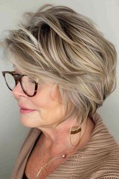 Side-Swept Layered Bob with Soft Blonde Tones