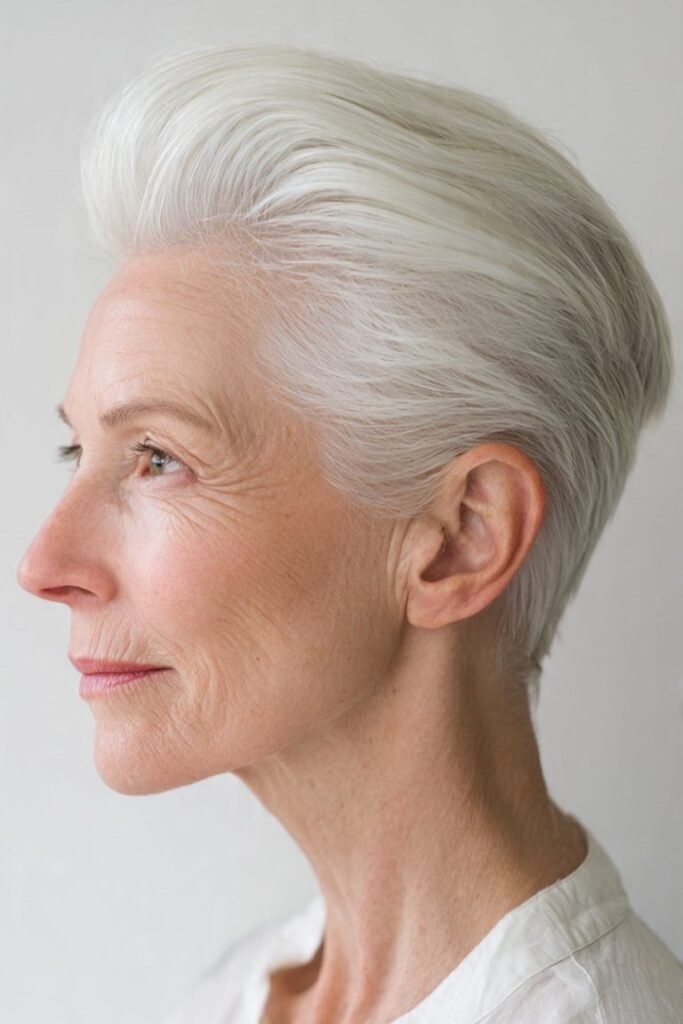 Sleek Brushed-Back Pixie Cut