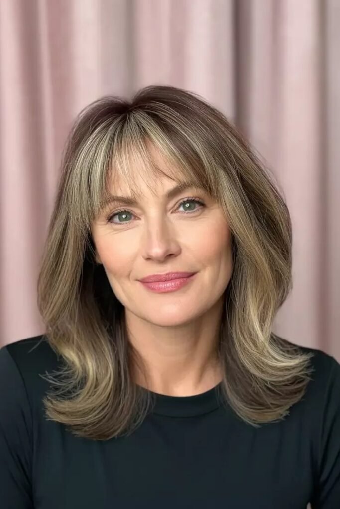 Sleek Silver Bob with Deep Side Part and Soft Volume