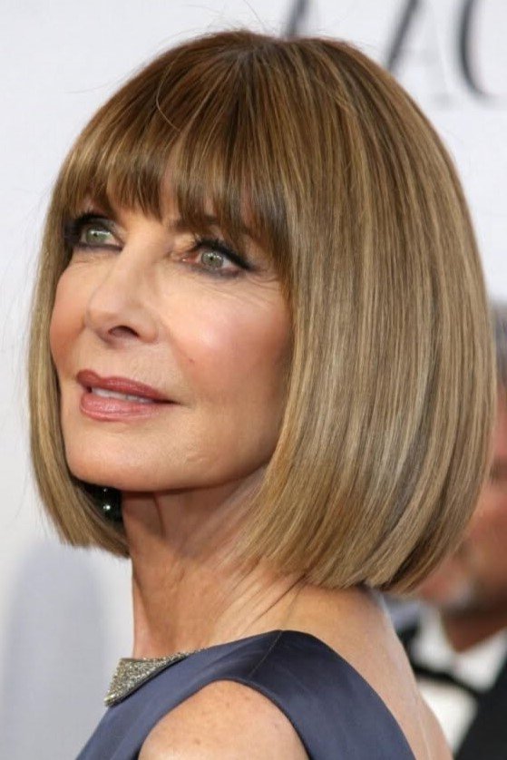 Sleek Straight Bob with Blunt Bangs