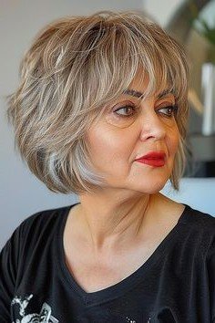 Soft Layered Bob with Face-Framing Highlight
