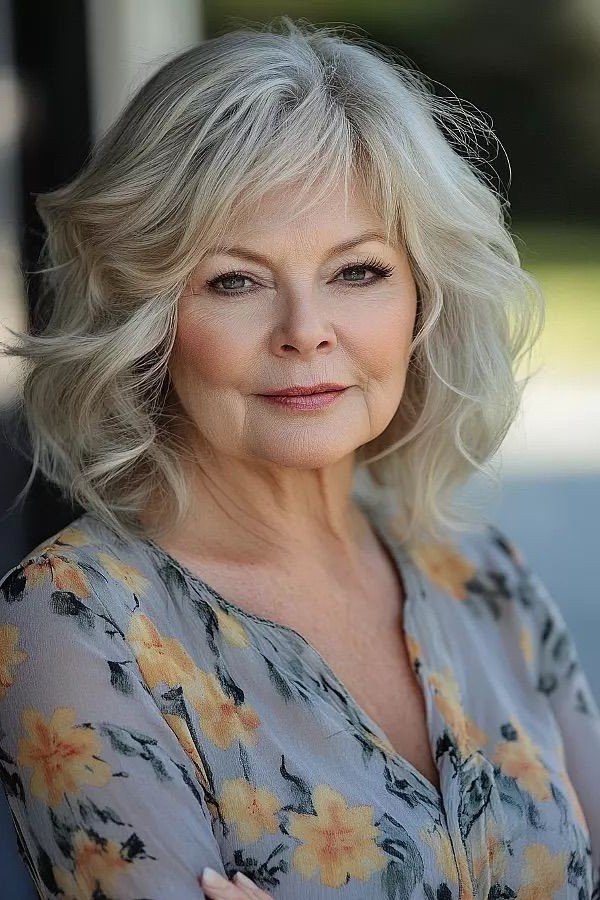 Soft Layered Bob with Feathered Bangs