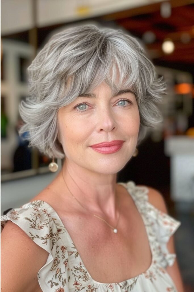 Soft Layered Bob with Volume and Bangs