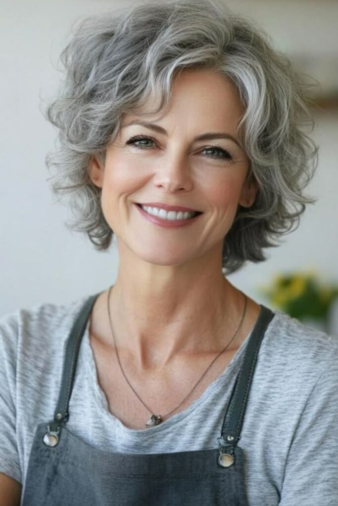 Soft Voluminous Wavy Bob with Face-Framing Curls