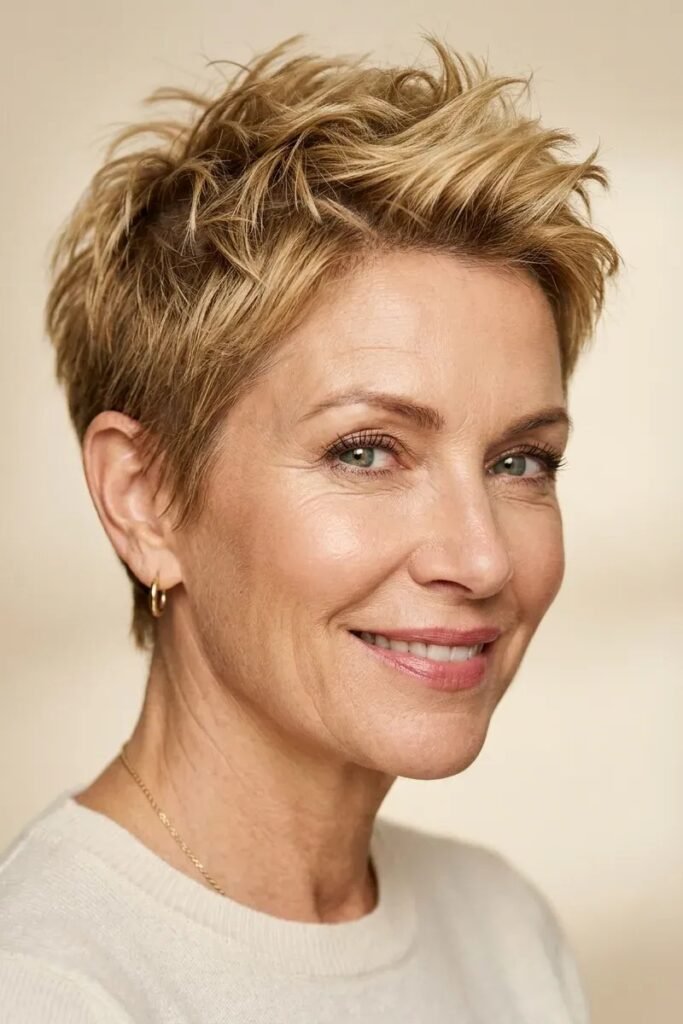 Spiky Textured Pixie Cut with Tapered Sides
