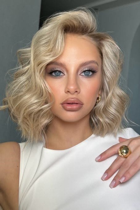Textured Bob with Curtain Bangs