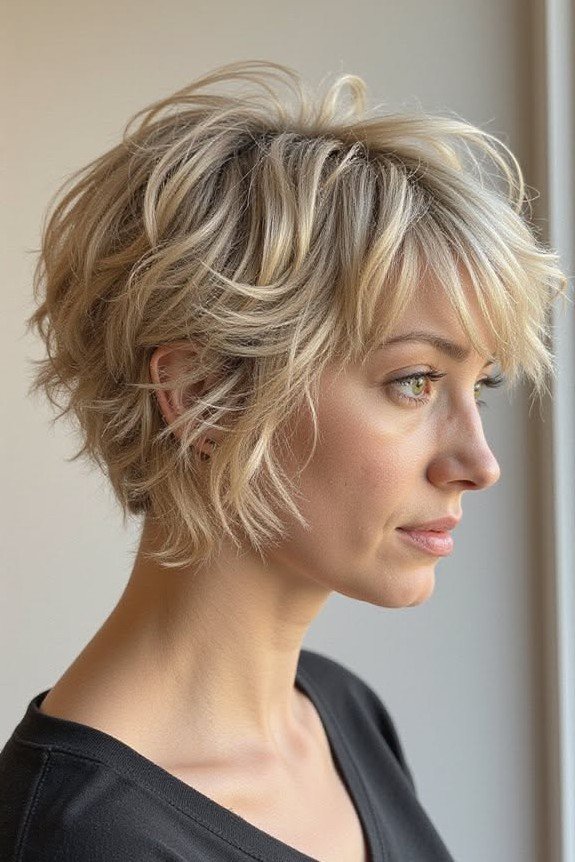 Textured Bob with Curtain Bangs