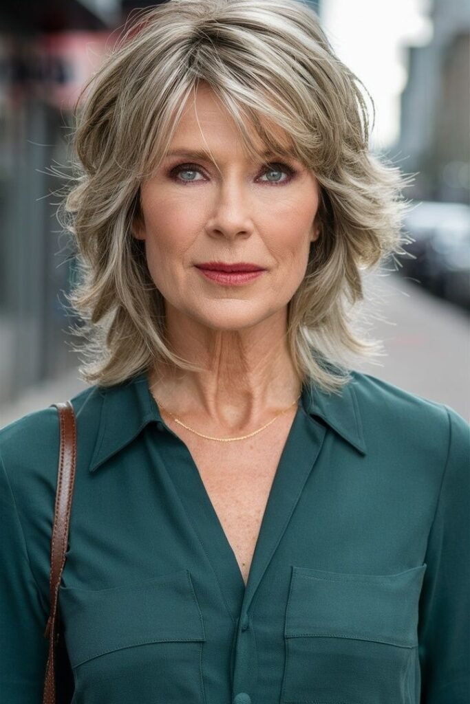 Textured Bob with Curtain Bangs