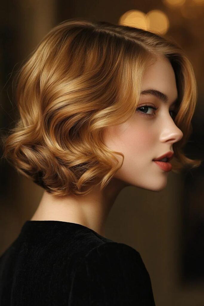 Textured Bob with Curtain Bangs
