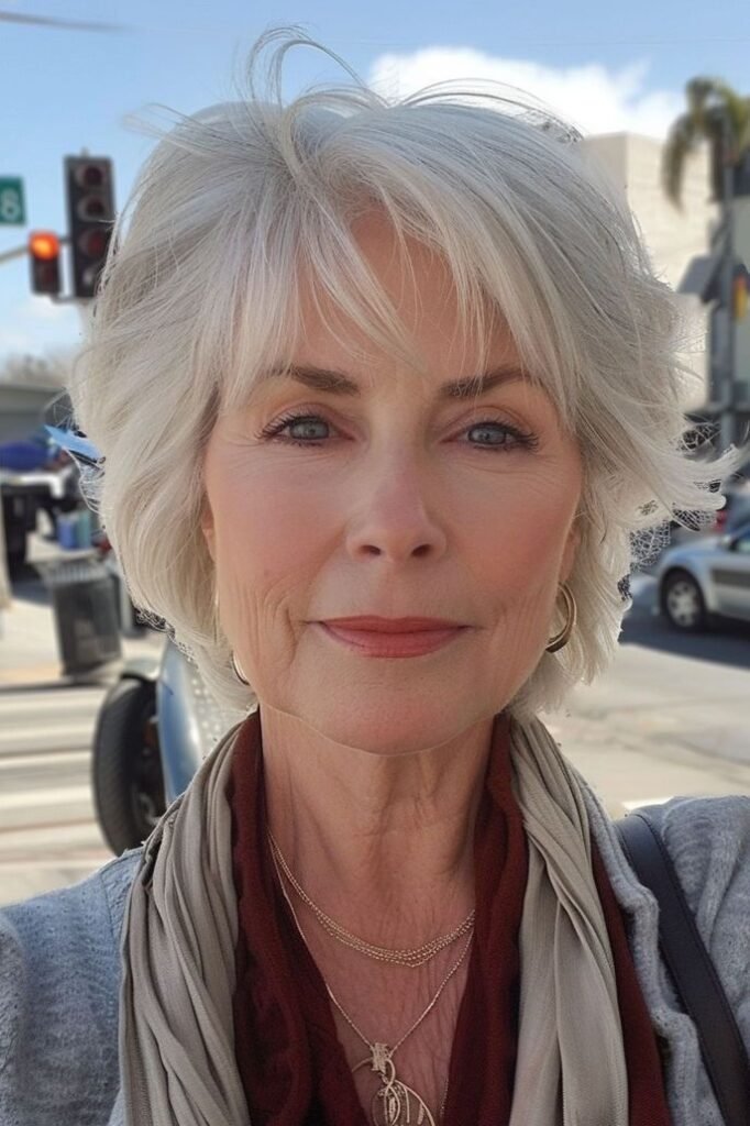 Textured Bob with Curtain Bangs