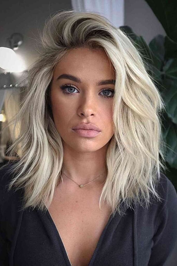 Textured Bob with Curtain Bangs