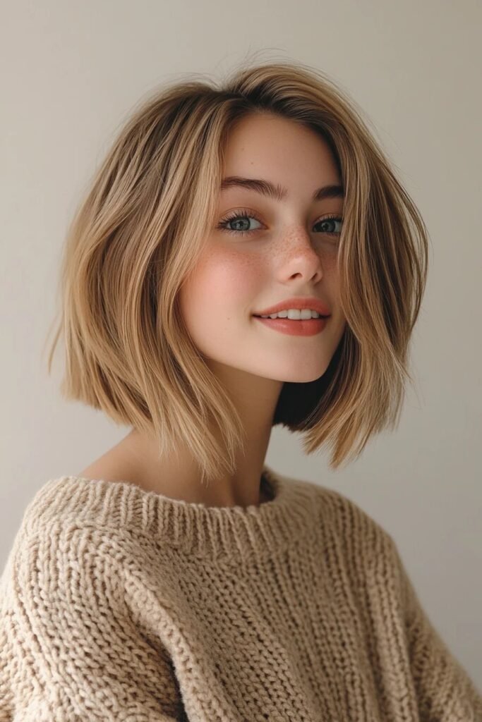 Textured Bob with Face-Framing Layers