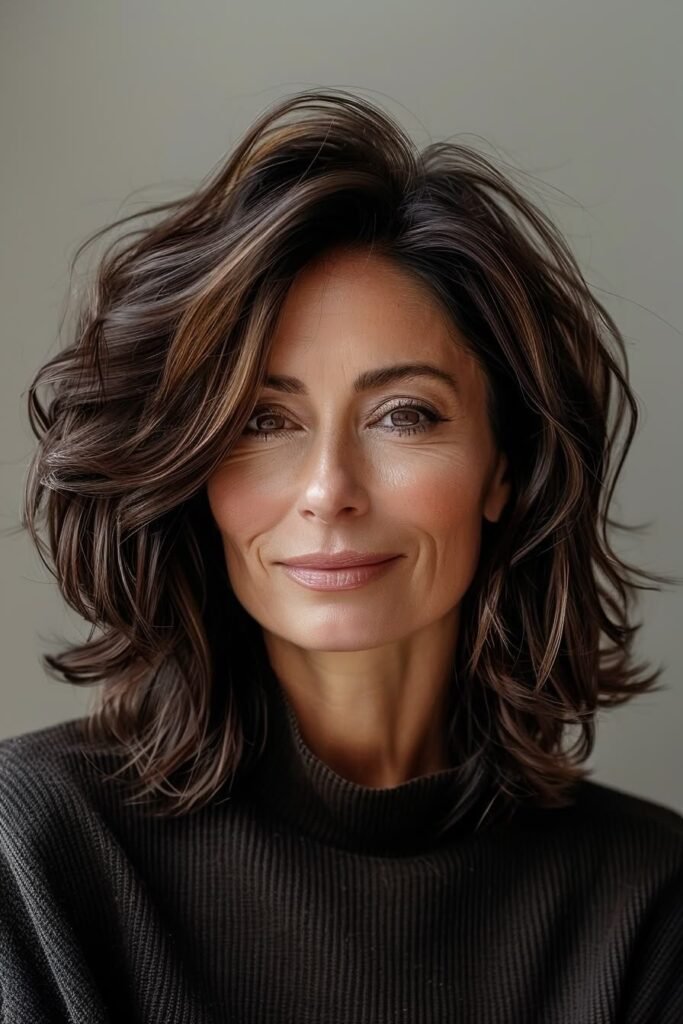 Textured Bob with Highlights and Soft Waves
