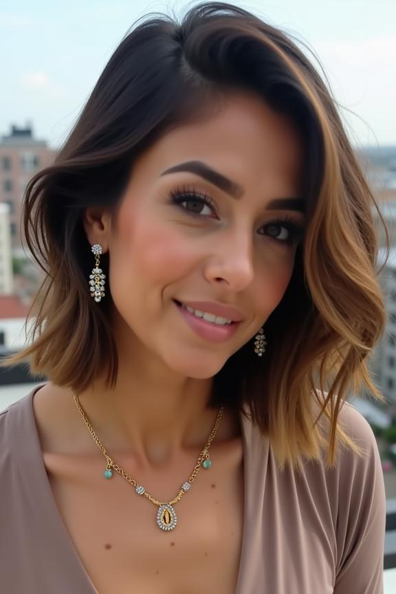 Textured Bob with Side-Swept Layers